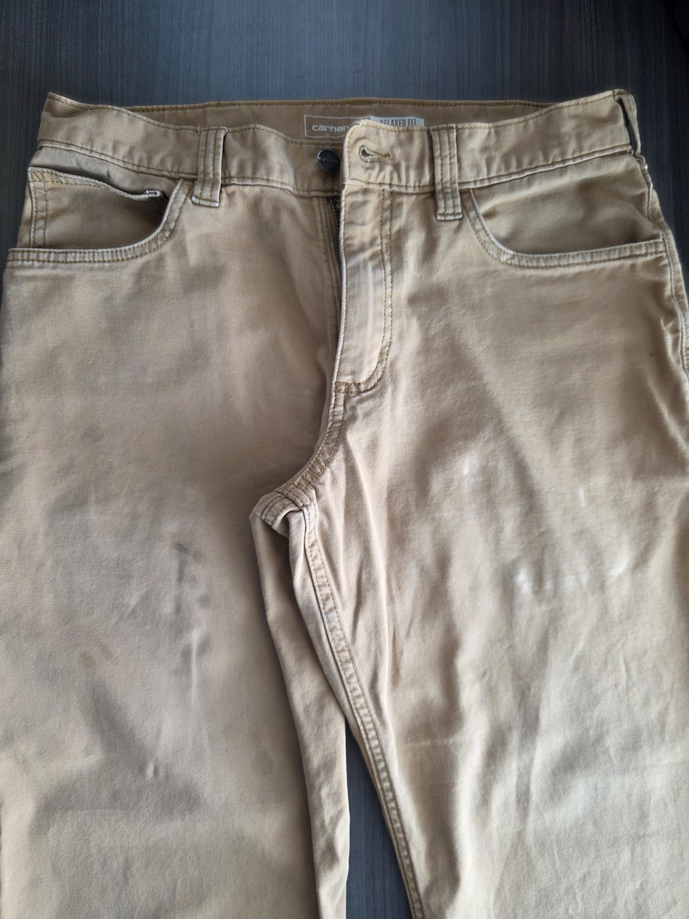 Carhartt Hickory Brown Straight Leg Workwear Pants Mens Size 32x30 Relaxed Fit - Picture 3 of 9